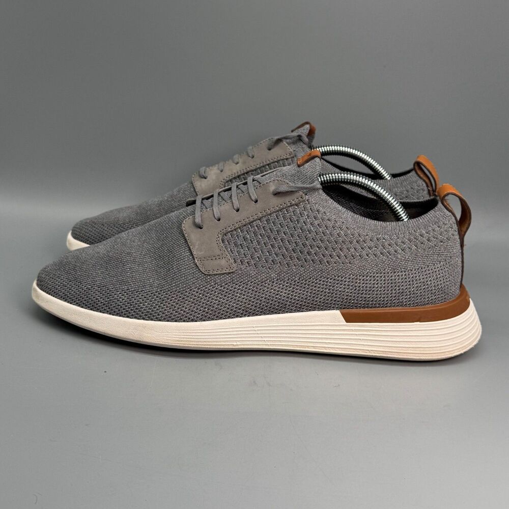 Wolf & Shepherd SwiftKnit Men's 11 Gray White Mesh Low Top Derby Sneakers Shoes - Picture 4 of 10